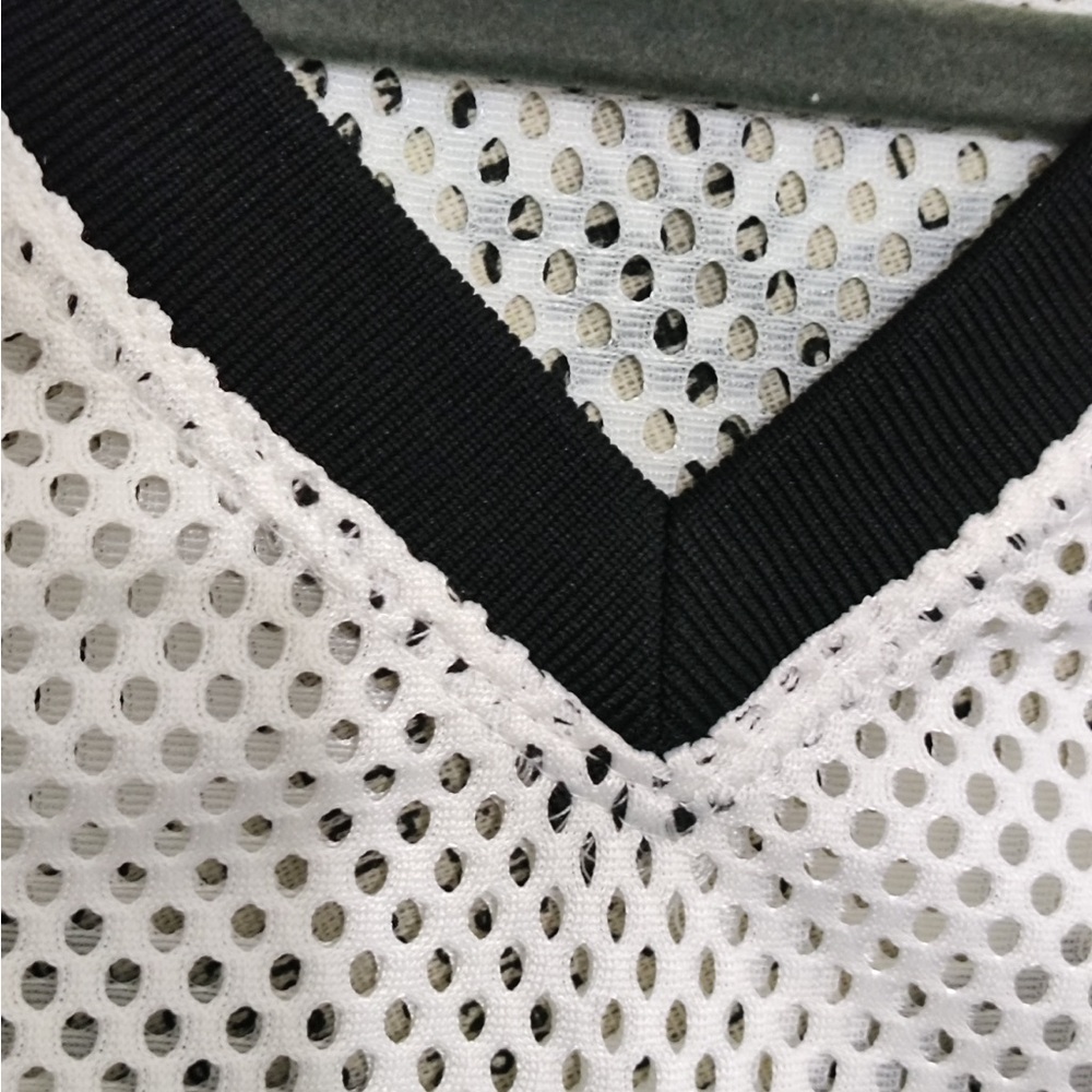 Aime Leon Dore White Mesh Jersey with Black Trim and Number 32 - Picture 8 of 12